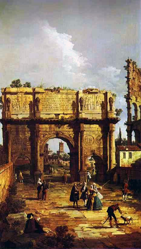 Giovanni Antonio Canal, dit Canaletto (1697-1768) - Rome l_arc de Constantin.JPG